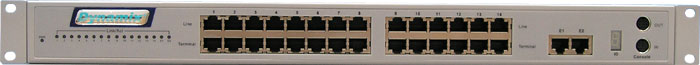 Front panel DYNAMIX DH-314 14-port HomePNA 3.0 switch